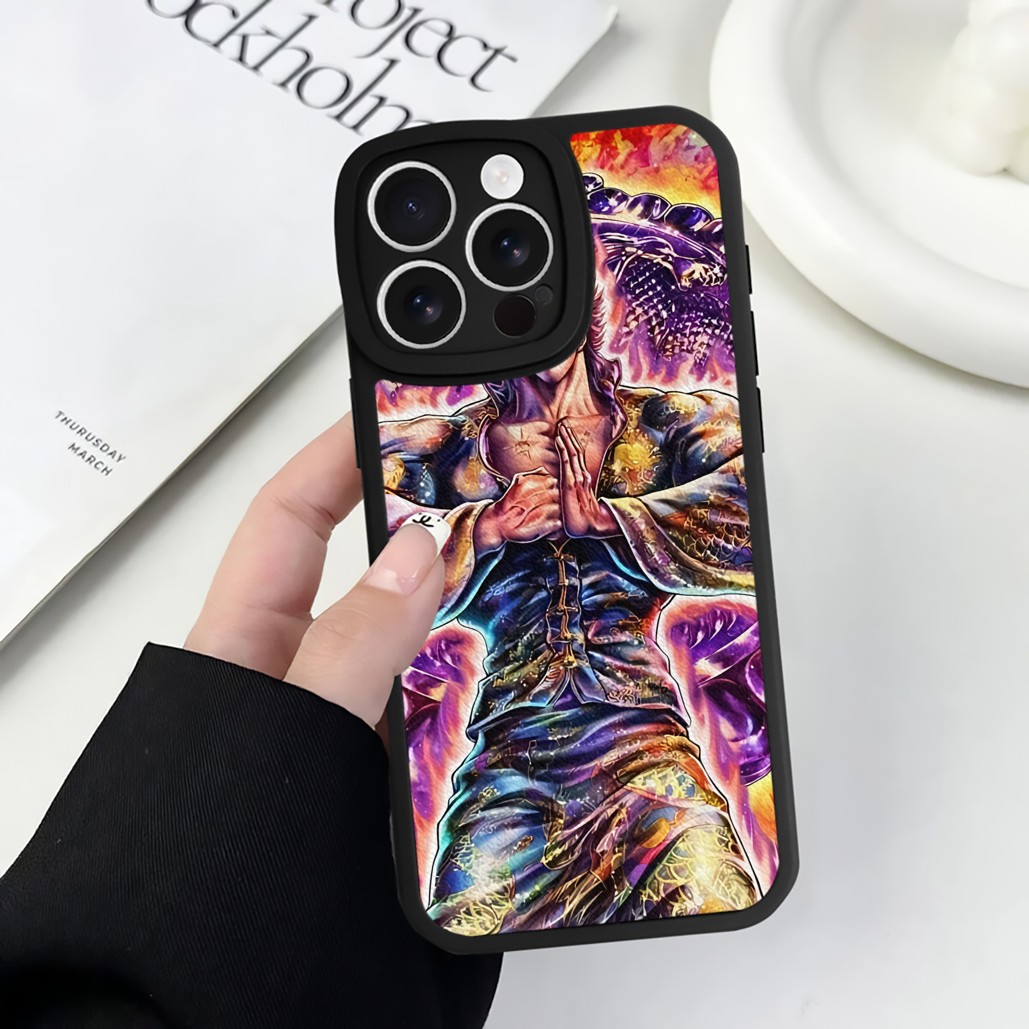 （画像用） 北斗の拳 Fist of the North Star 【iPhone 16シリーズ対応】シリコンスマホケース（レザー調） 材質：シリコン